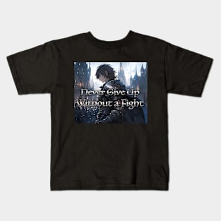 Warrior Knight Motivation Quotes - Anime Wallpaper Kids T-Shirt